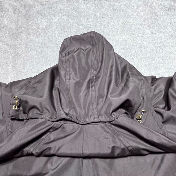 Marc New York Raincoat Jacket Womens Small Chocolate Brown Andrew Marc Hooded - Picture 13 of 14